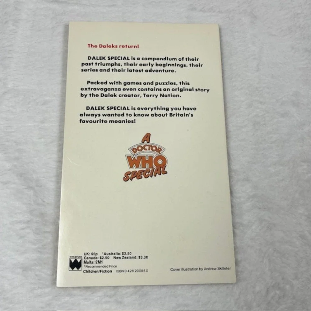 Doctor Who Special Books Adventures of K9 & Dalek Special Terrance Dicks Target